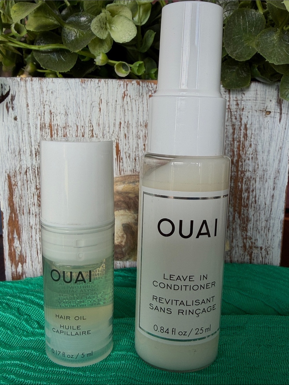 Leave-in Hair Conditioner (OUAI) and Hair Oil Combo